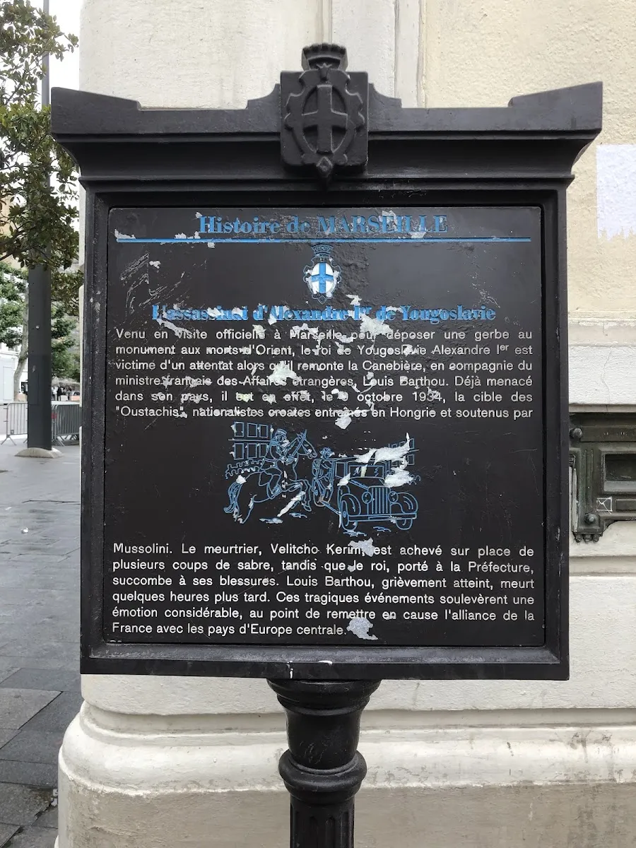 Place of Assassination of King Alexander of Yugoslavia and French Foreign Minister Louis Barthou